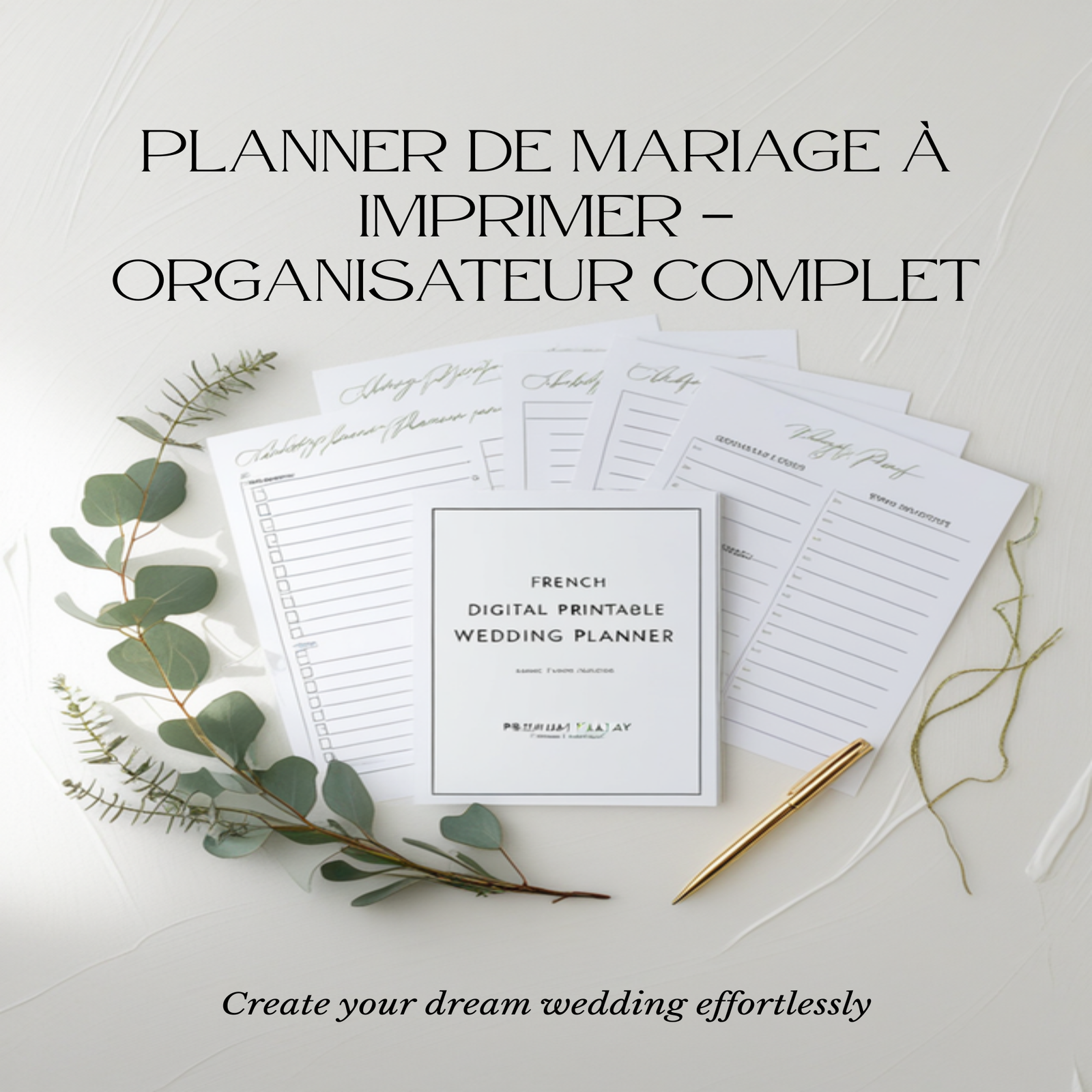 planner de mariage à imprimer — organisateur complet (pdf)