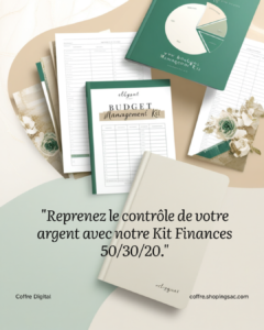 Budget Planner 50/30/20 — Reprends le contrôle de ton argent en 30 jours (PDF à imprimer)