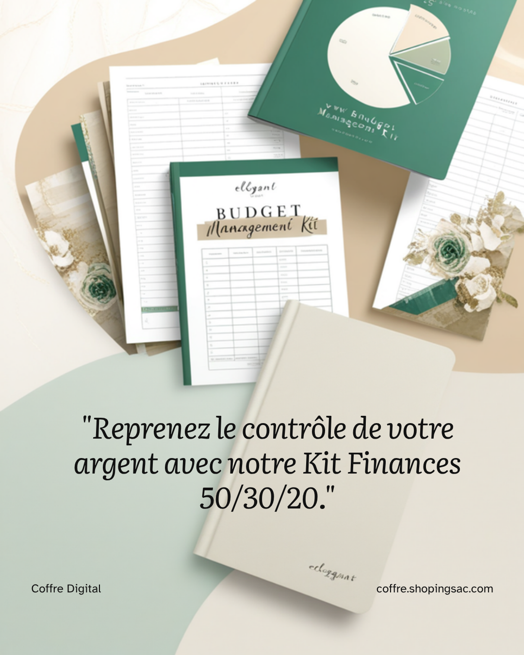 Mockup du Budget Planner 50/30/20, planner budget PDF à imprimer