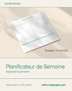 Planificateur de Semaine Minimaliste (PDF Gratuit)
