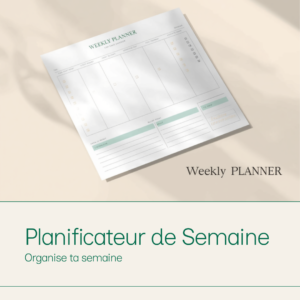 Planificateur de Semaine Minimaliste (PDF Gratuit)