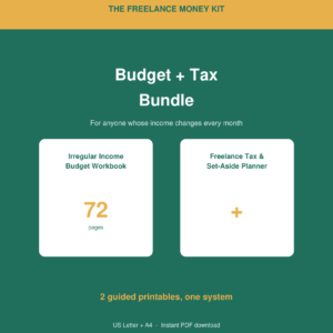 The Freelance Money Kit — Budget Workbook + Tax Planner Bundle (Printable PDF)