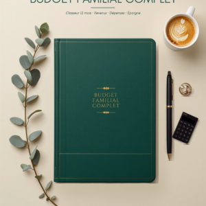 Budget Familial Complet à Imprimer — Classeur 12 Mois : Revenus, Dépenses, Épargne, Dettes (PDF A4)