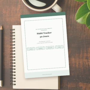 Habit Tracker 30 Jours à Imprimer — Suivi des Habitudes Minimaliste (PDF A4)