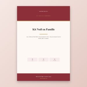 Kit Noël en Famille à Imprimer — 10 Jeux, Lettre au Père Noël, Marque-Places & Menu (PDF A4 Gratuit)