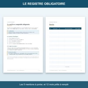 Livre des Recettes Auto-Entrepreneur à Imprimer — Registre Obligatoire 12 Mois (PDF A4 Gratuit)