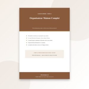 Organisateur Maison Complet à Imprimer — 20 Checklists Pièce par Pièce, Carnet d&rsquo;Entretien & Désencombrement