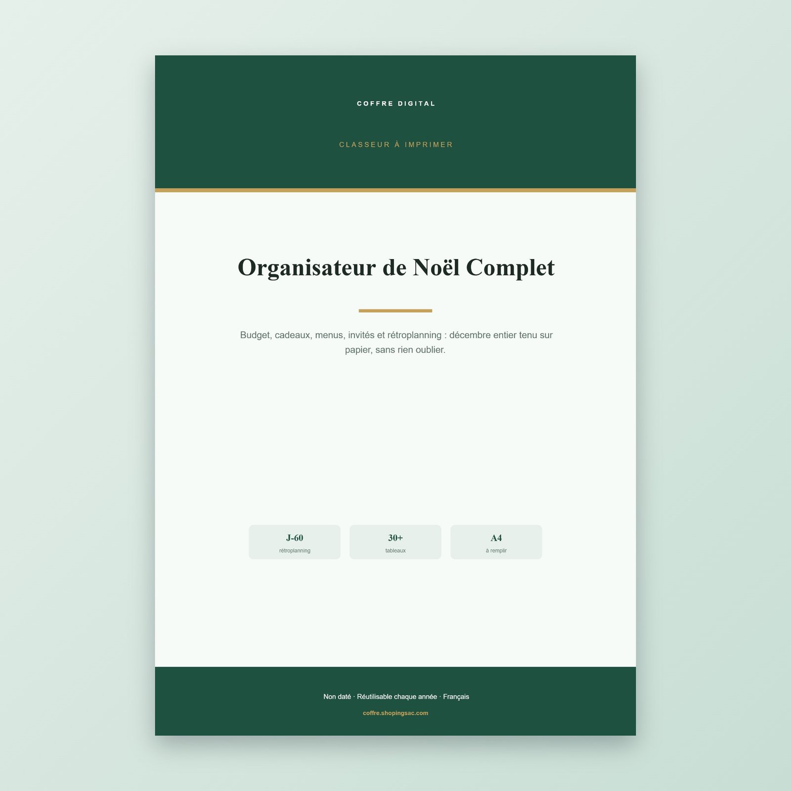organisateur de noel couverture