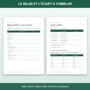 Plan Liberté Financière — Bilan Patrimonial & Feuille de Route Retraite à Imprimer (PDF A4, 25 pages)