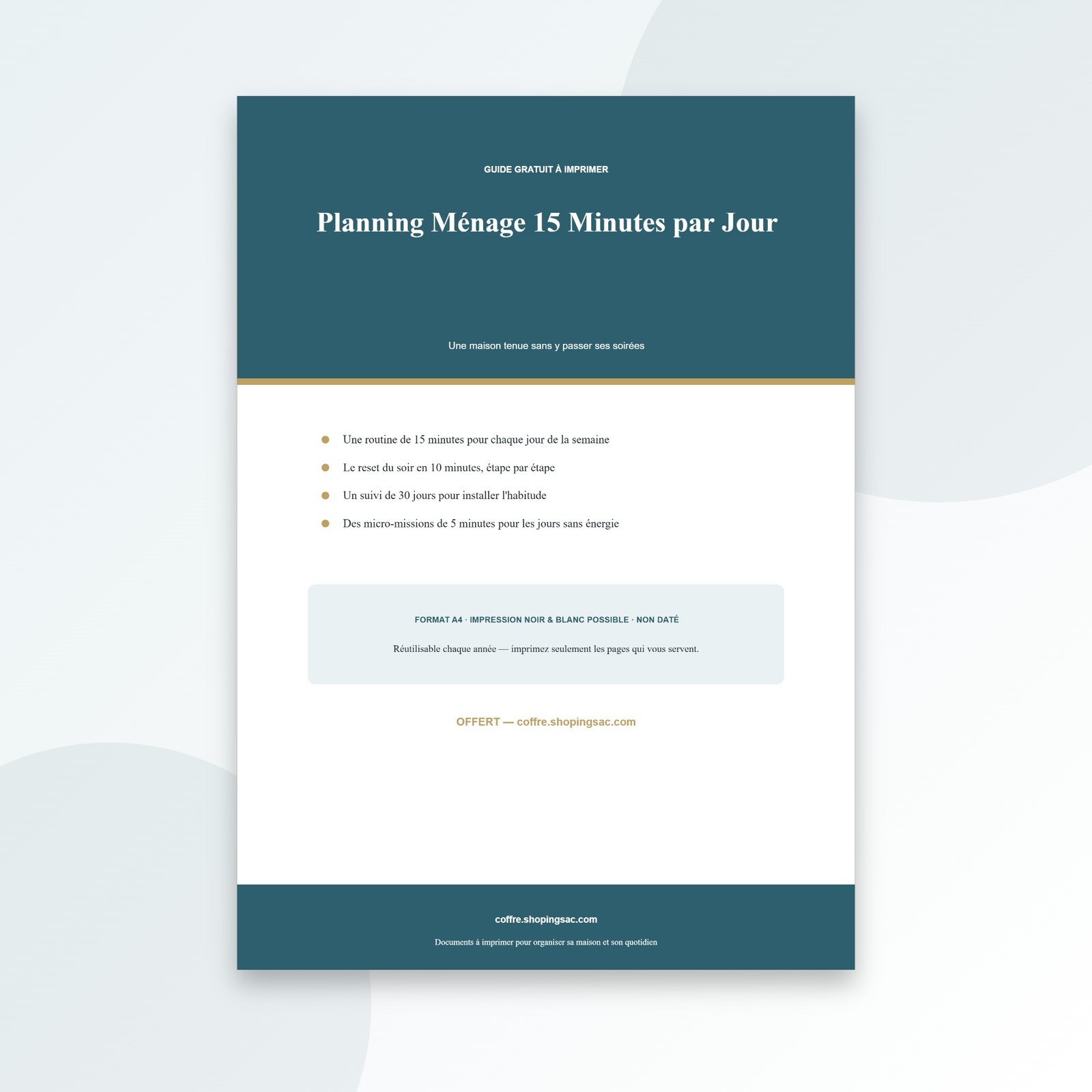 planning ménage 15 minutes par jour — visuel 1