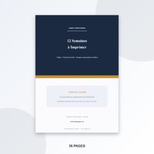 Accueil Carnet d'Entraînement 12 Semaines à Imprimer — Programme Sport Maison Sans Matériel, Charges, Mensurations & Suivi (PDF A4, 36 pages)