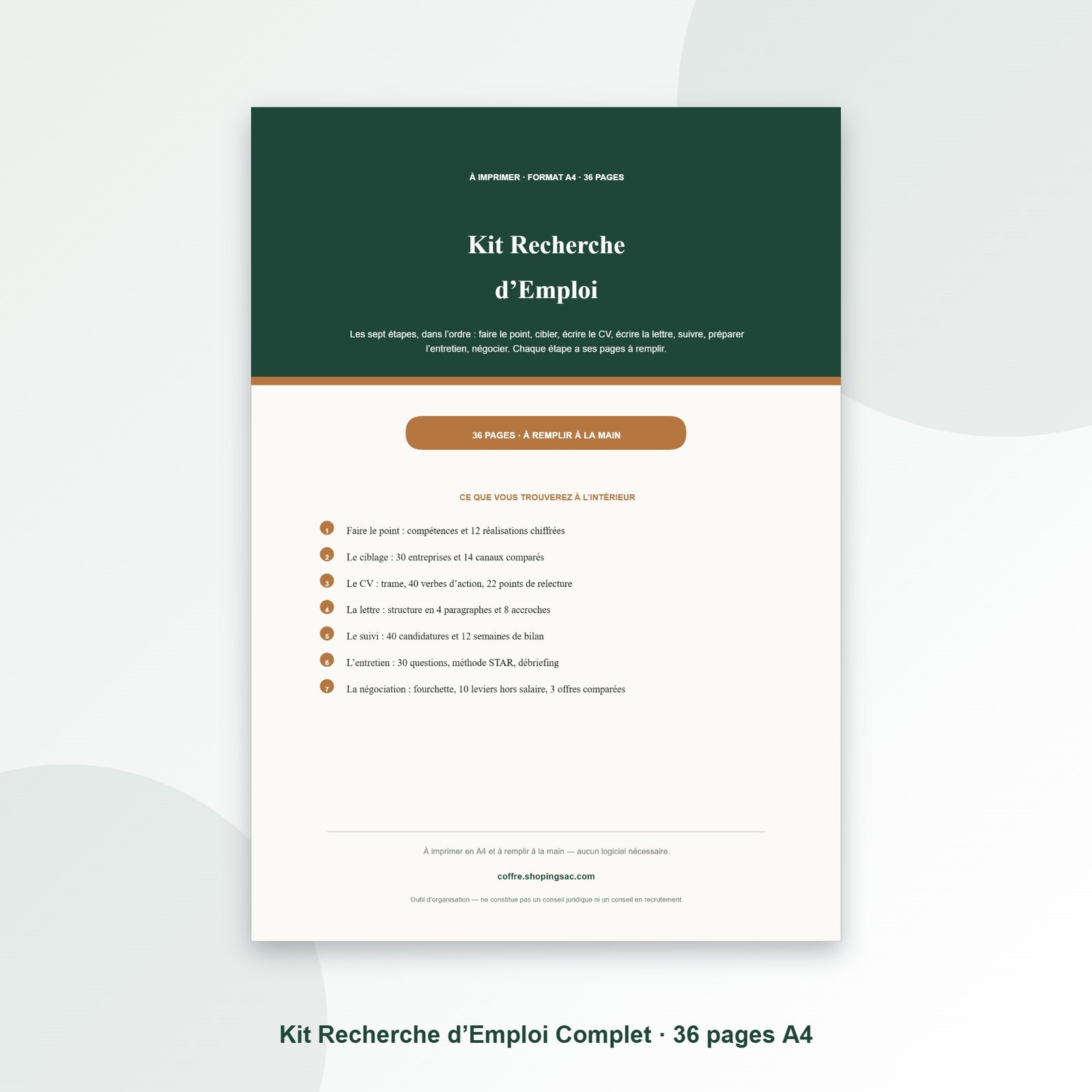 kit recherche emploi a imprimer 1 kit recherche emploi a imprimer 1