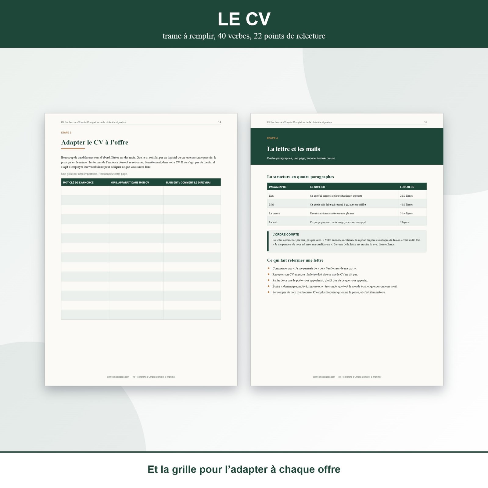 kit recherche emploi a imprimer 3 kit recherche emploi a imprimer 3