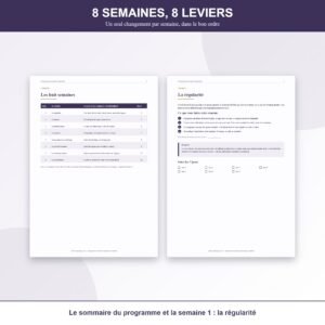 Programme Sommeil 8 Semaines à Imprimer — Un Levier par Semaine, Journal de Bord & Fiches Pratiques